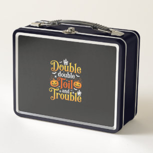 Halloween Double Double Toil and Trouble Witch Metal Lunch Box
