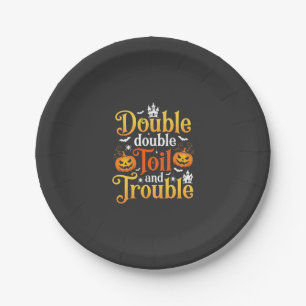 Halloween Double Double Toil and Trouble Witch Paper Plates