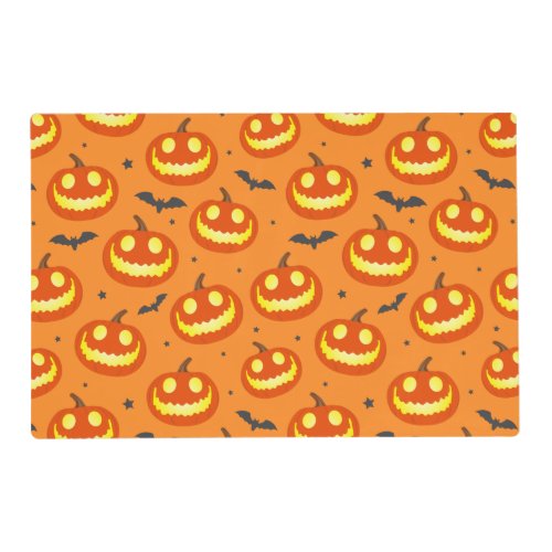 Halloween Double Sided Pumpkin Patterned Placemat