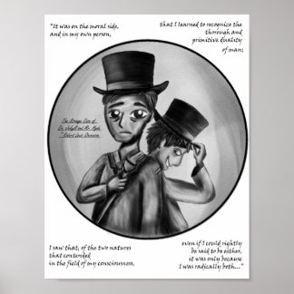 Halloween Dr. Jekyll and Mr. Hyde Gothic Art Print