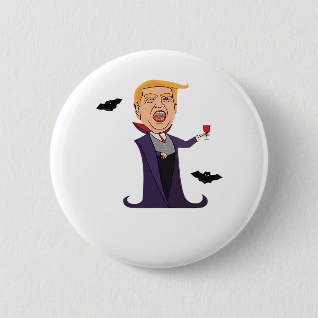 Halloween Dracula  Funny Button (Front)