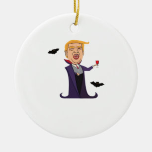 Halloween Dracula Funny Ceramic Ornament