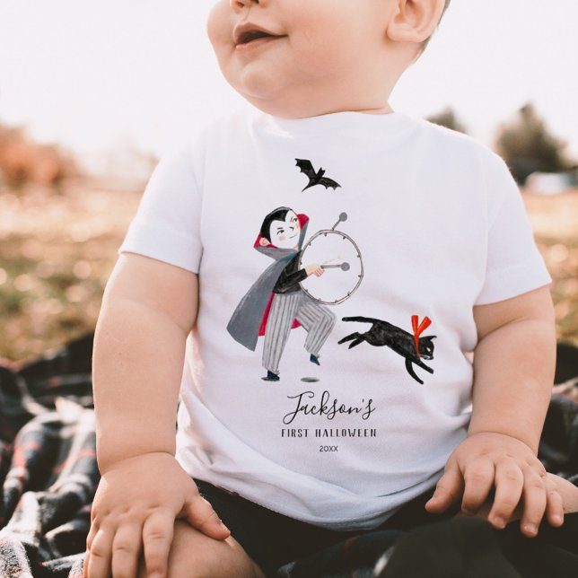 Halloween dracula grey baby baby T-Shirt (Creator Uploaded)