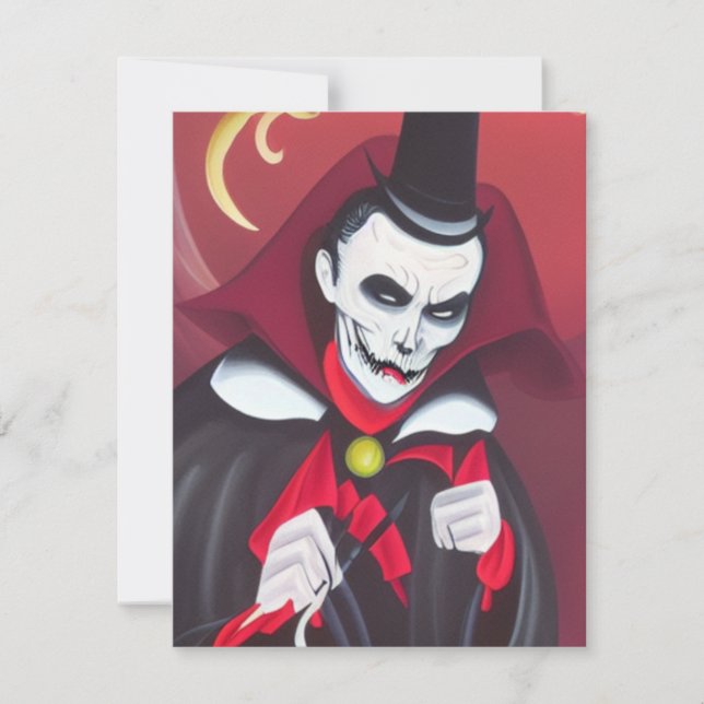 Halloween Dracula Note Card (Front)