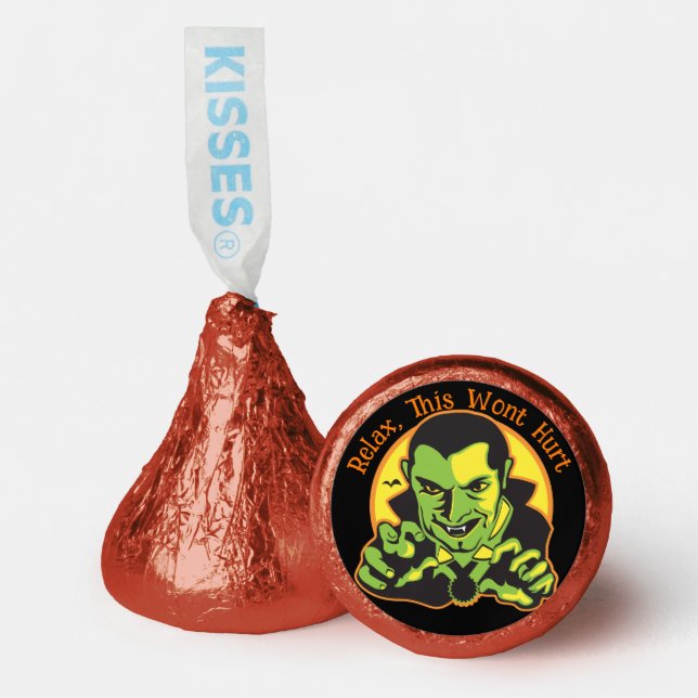 Halloween Dracula Personalize Bite Size Hershey®'s Kisses® (Front)