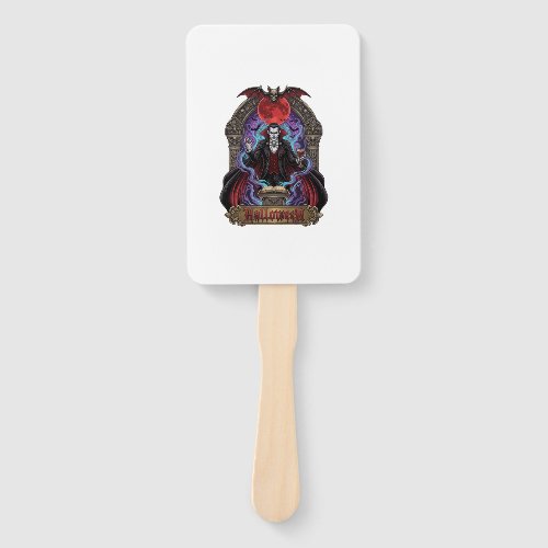 Halloween Dracula Red Moon Bats Skull_1 Hand Fan