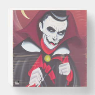 Halloween Dracula Wood Art Wooden Box Sign