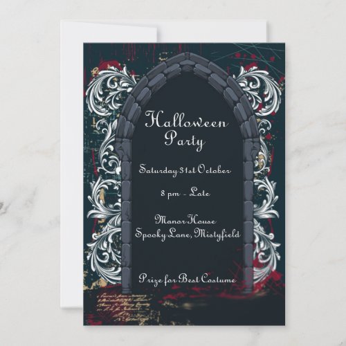 Halloween Draculas Castle Invitation