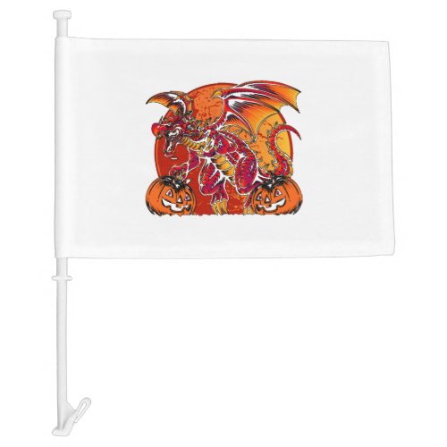 Halloween Dragon Car Flag