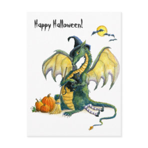 Halloween Dragon postcard