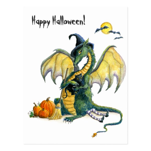 Halloween Dragon Postcard