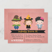 Halloween Dress Up Birthday Party Invitations (Front/Back)