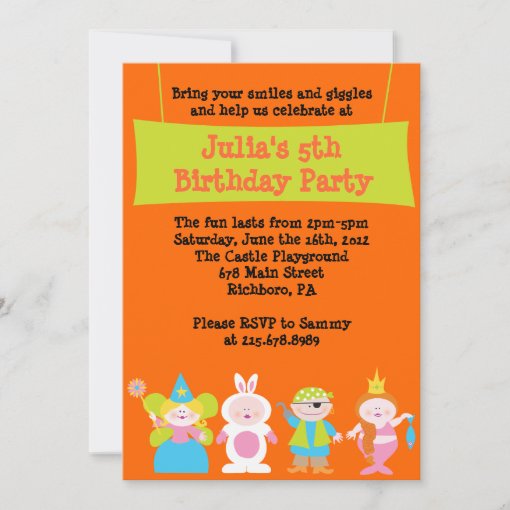 HALLOWEEN Dress Up Costume Party Birthday Invite | Zazzle