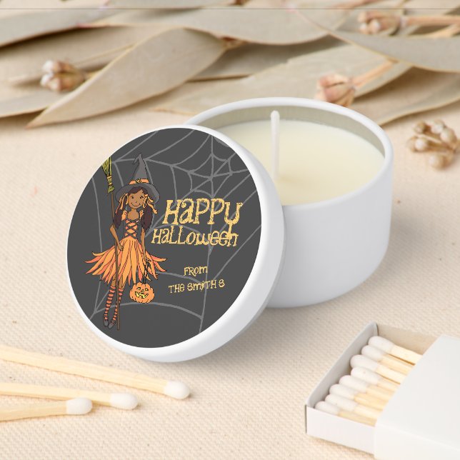 Halloween dress up cute girl custom pops mini candle favors (Insitu)