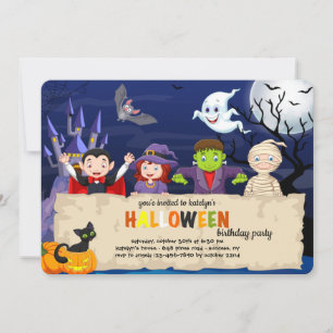 Halloween Dressup Birthday Party Invitation