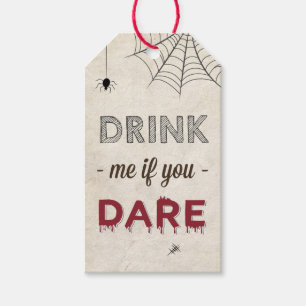 Halloween Drink If You Dare Kid Adult Party Favor Gift Tags