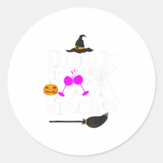 Halloween Drink Up Witches Classic Round Sticker