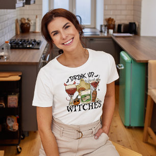 HALLOWEEN DRINK UP WITCHES   WINE LOVER T-Shirt