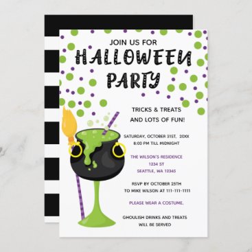 Halloween Drinks Candies and Treats Halloween Invitation