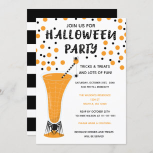 Halloween Drinks Candies and Treats Halloween Invitation