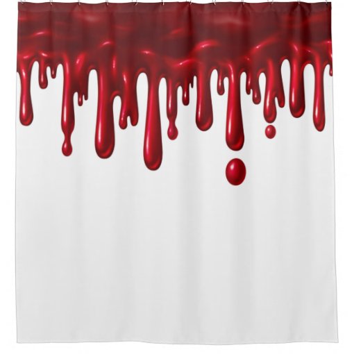 Halloween Dripping Blood Shower Curtain Zazzle