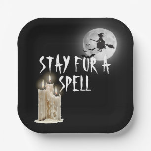 Halloween Dripping Candles  Paper Plates