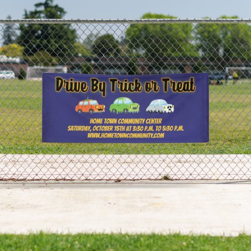 Halloween Drive By Car Trick or Treat Banner