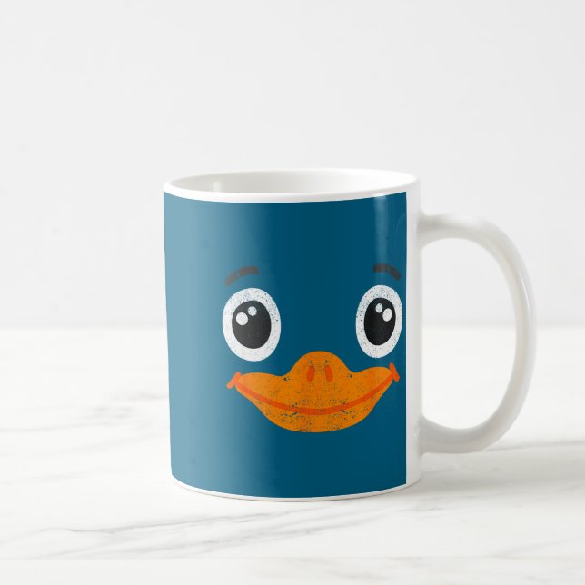 Halloween Duck Face Costume Animals Cute Easy Duck Coffee Mug (Right)