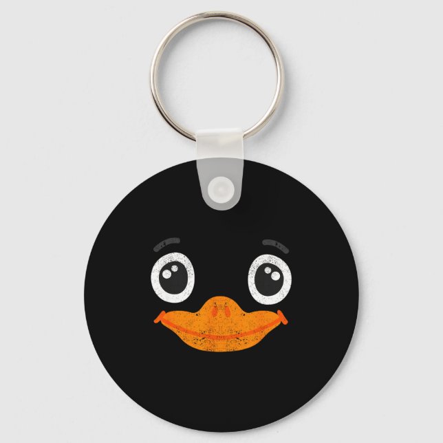 Halloween Duck Face Costume Animals Cute Easy Duck Keychain (Front)
