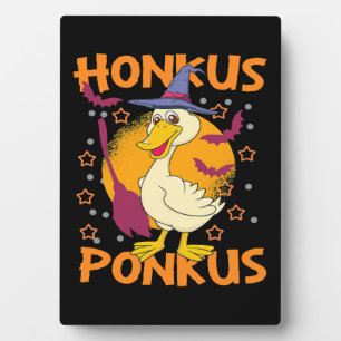 Halloween Duck Funny Halloween Pumpkin Duck Plaque