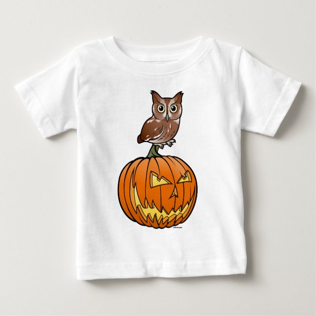 Halloween Eastern Screech Owl Baby T-Shirt (Front)