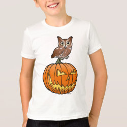 Halloween Eastern Screech Owl Kids' American Apparel Fine Jersey T-Shirt