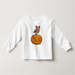 Halloween Eastern Screech Owl Toddler Long Sleeve T-Shirt