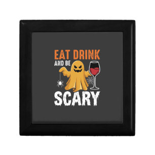 Halloween Eat Drink Be Scary Ghost Design_1 Gift Box