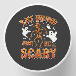 Halloween Eat Drink Be Scary Ghost Design_1 Mini Candle Favors