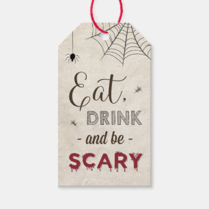 Halloween Eat Drink Be Scary Kid Adult Party Favor Gift Tags