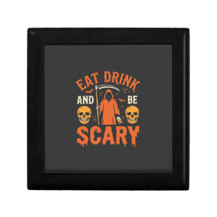 Halloween Eat Drink Be Scary Reaper Design_1 Gift Box