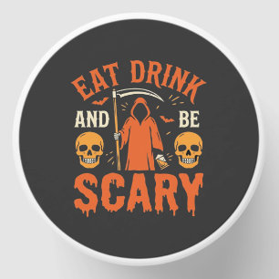 Halloween Eat Drink Be Scary Reaper Design_1 Mini Candle Favors
