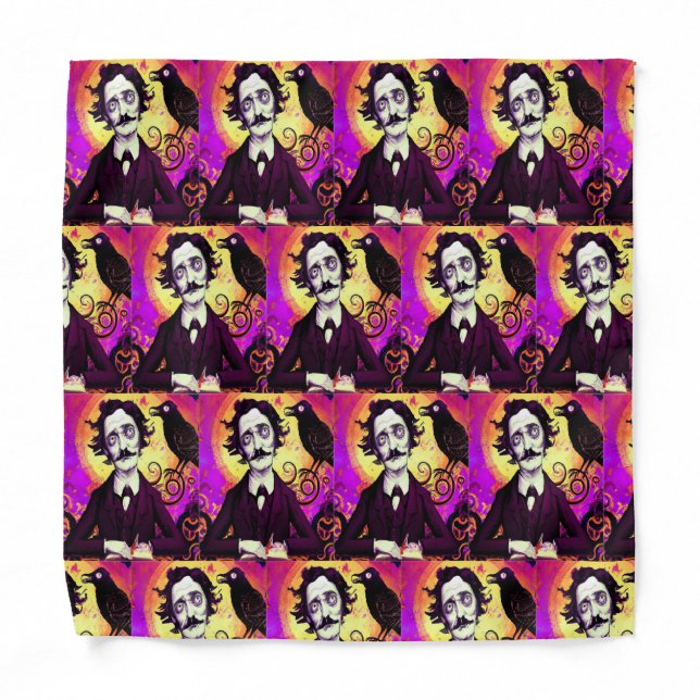 Halloween, Edgar Allen Poe, Raven, Nevermore  Bandana (Front)