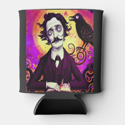 Halloween Edgar Allen Poe Raven Nevermore  Can Cooler