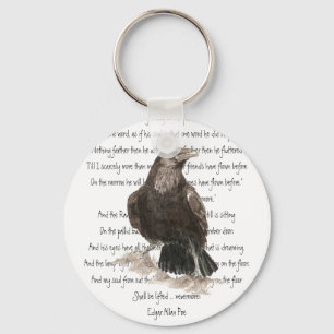 Halloween, Edgar Allen Poe, Raven, Nevermore Keychain