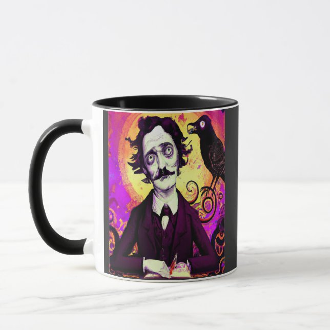Halloween, Edgar Allen Poe, Raven, Nevermore  Mug (Left)