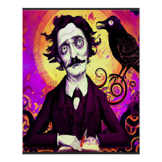 Halloween, Edgar Allen Poe, Raven, Nevermore  Post Poster (Front)