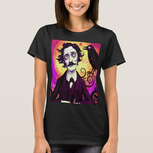 Halloween Edgar Allen Poe Raven Nevermore  T_Sh T_Shirt