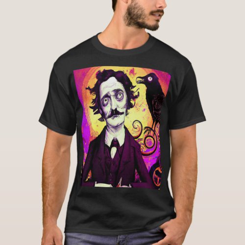 Halloween Edgar Allen Poe Raven Nevermore  T_Shirt