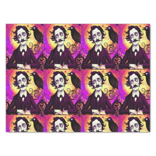 Halloween Edgar Allen Poe Raven Nevermore Tissue Paper
