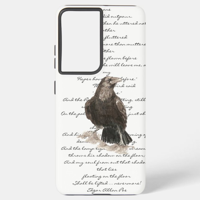Halloween Edgar Allen Poe Raven Poem  Samsung Galaxy Case (Back)