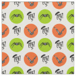 Halloween Eek Bats and Spiders Pattern Fabric