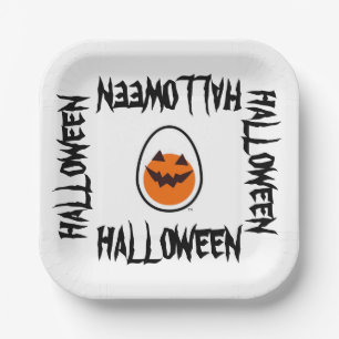 Halloween Egg Paper Plate