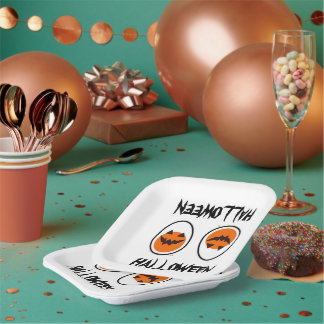 Halloween egg paper plates